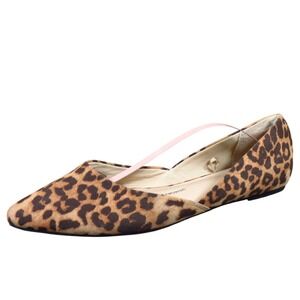 Time And Tru Women Pointed Toe Flats Size 8 Leopard Print Memory Foam